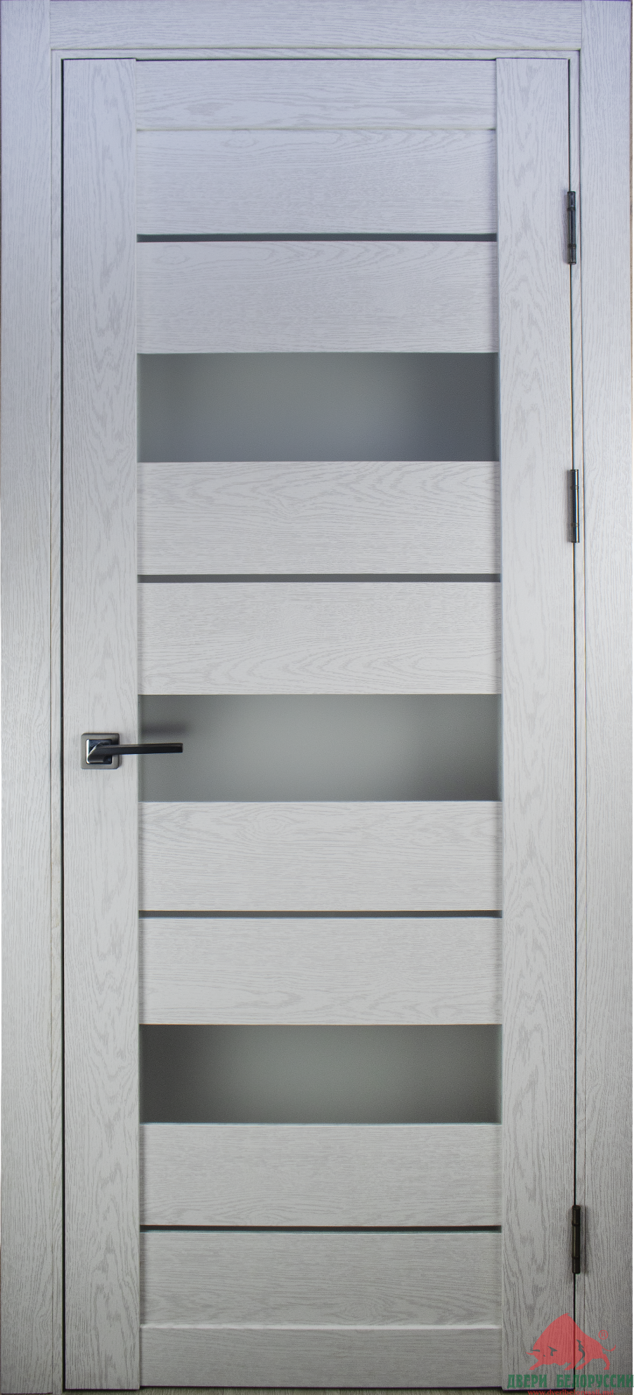 Дверное полотно CORRIS 20-7 Патина Смоки, стекло сатин