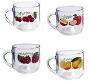 Кружка стеклянная Грамине 300мл Полезные фрукты