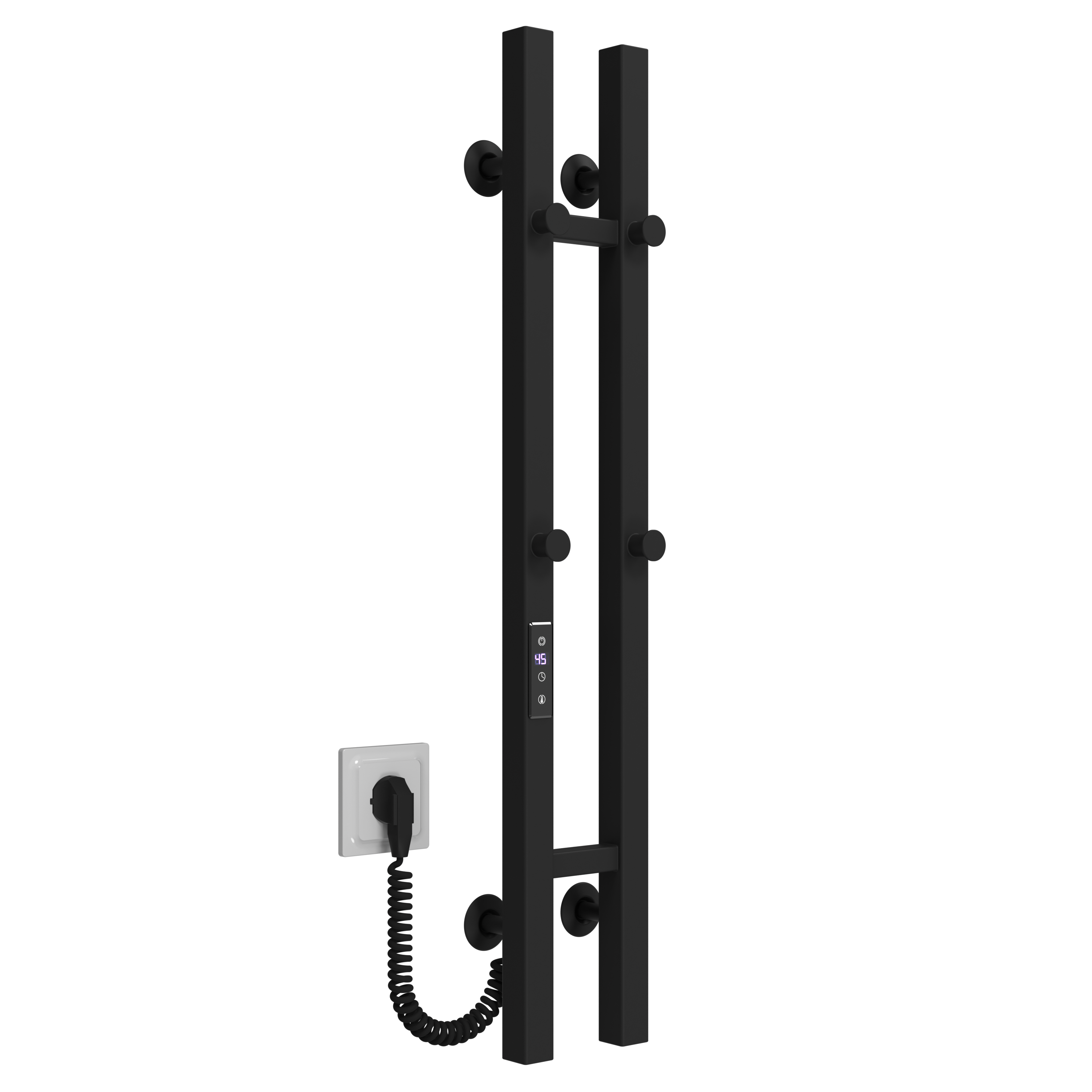 Полотенцесушитель электрический Pastitea P2 800*100 HeatPro (Черный, Правосторонний)