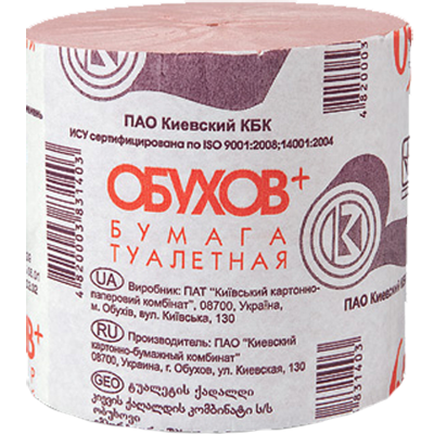 Бумага туал.ОБУХОВ розовая