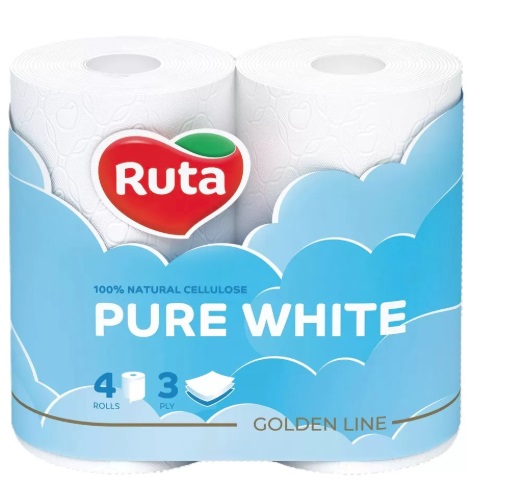 Бумага туал.РУТА Pure White3с4