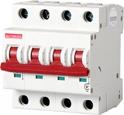 Модульный автоматический выключатель e.industrial.mcb.100.3N.C25, 3р+N, 25А, C, 10кА