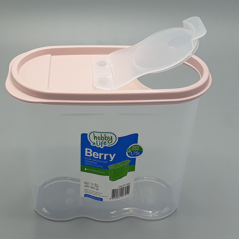 Банка пластм. с крышкой 1,7л 021502