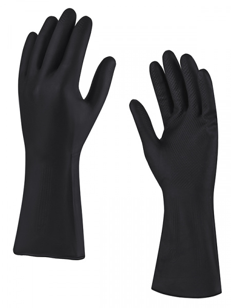 Перчатки латекс КЩЦ (ключ) черные SUN L 110гр, (12 уп)