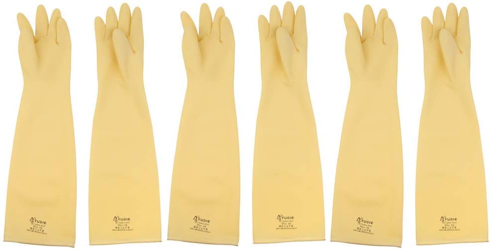 Перчатки латекс КЩЦ длинные, желтые 60см (12 уп)