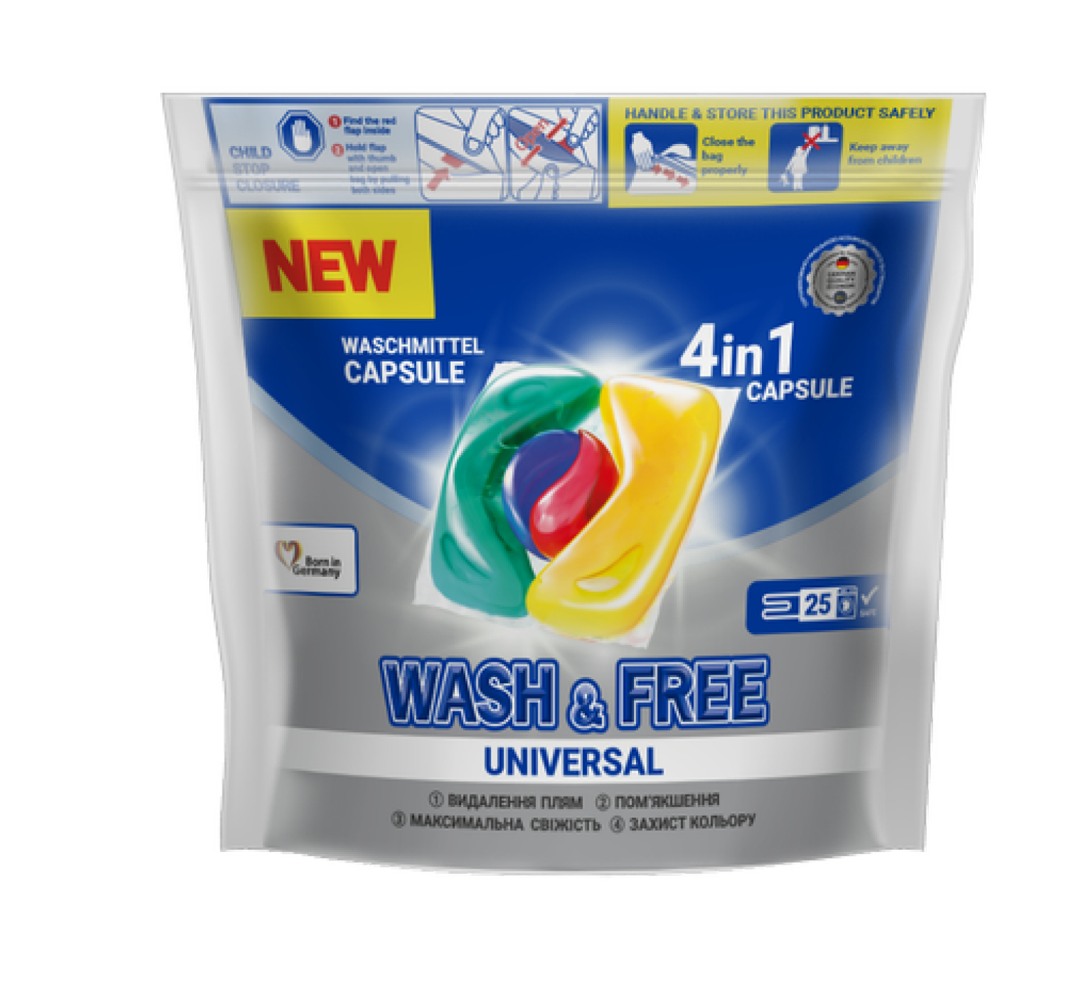 Капсулы д/ст.WASHFREE 4в1 25ш