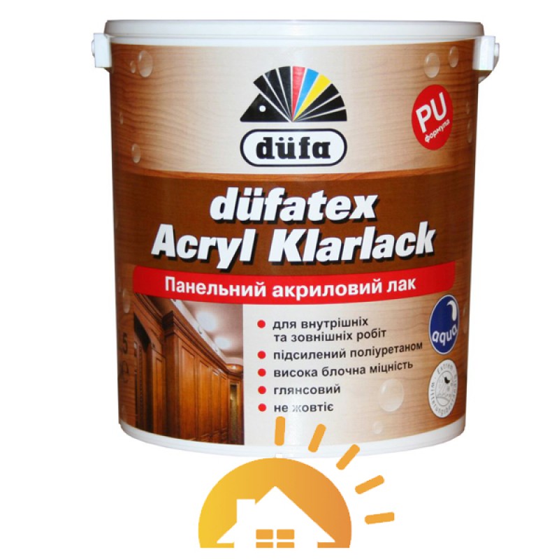 Лак панельный полуматовый Dufatex Acryl Klarlack 2,5л