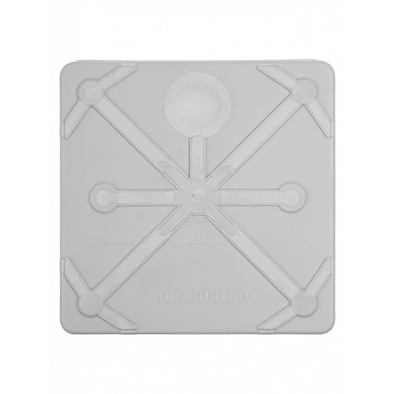 Распаячная коробка, двухкомпонентная, ОП 100х100х50 мм, IP66, 8 вх., серая, инд. штрихкод TDM