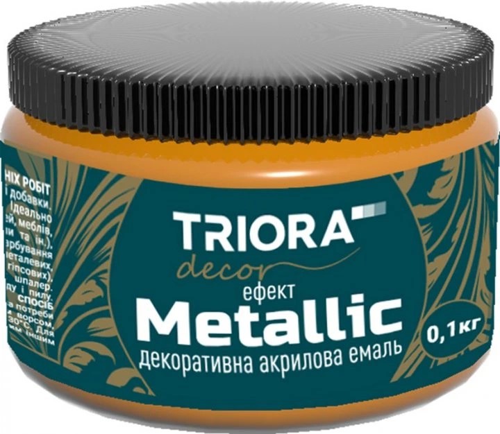 Эмаль декоративная акриловая Медь 0,4кг ТМ «Triora» (уп.10шт)
