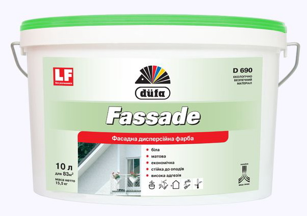 Fassade D690 краска дисперс.фасадная 14,00 кг/10,0л