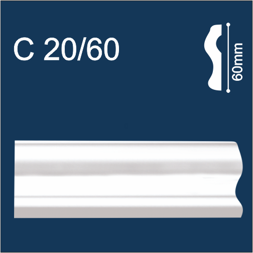 С20/60 Молдинг настенно-потолоч. экструд.(60шт) Солид (60*2000мм)