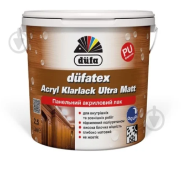 Лак панельный матовый ULTRA MATTE Dufatex Acryl Klarlack 0,75л