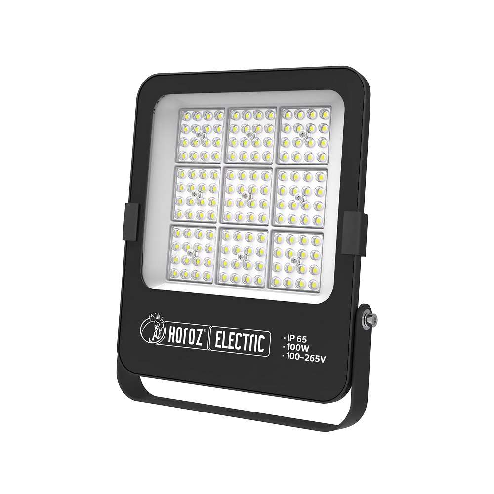 Прожектор светодиодный SMD LED (черный) 100W 6400K 12000Lm IP65 BORNEO-100