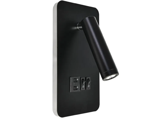 Настенный светодиодный светильник CUNDA 10W+3W BLACK 4200K 700lm 180-240V LED 2TYPE-C