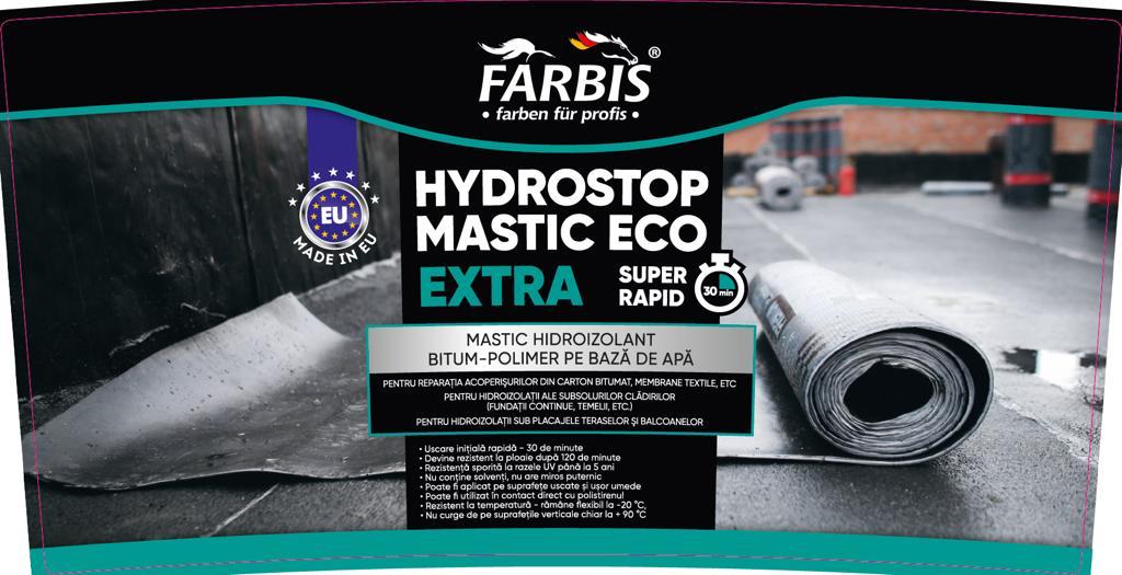 Битумно-полимерная мастика на основе воды Hydrostop Membrana Eco Extra 30 мин. 9 кг.