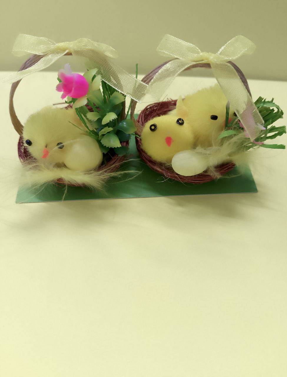 Циплята в корзине декор. разноцвет. 210-0189 GLOBAL EASTER