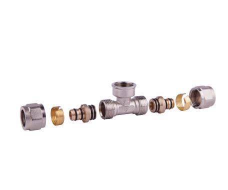 Тройник для М/П трубы d.16 х 1/2 (м) (10/90 шт/упак) ТМ Thermo Alliance