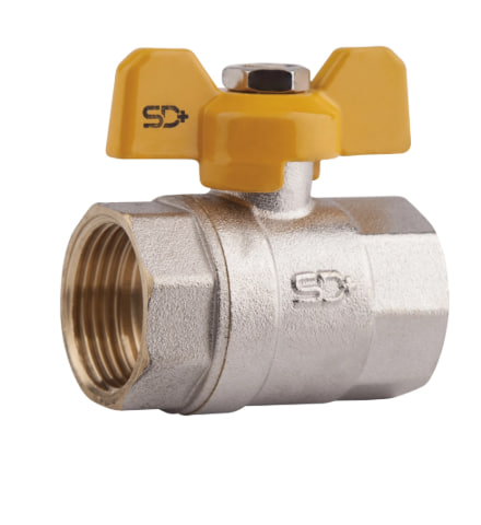 Кран шаровой латунный TM Thermo Alliance GAS В-В (3/4; PN40) Бабочка