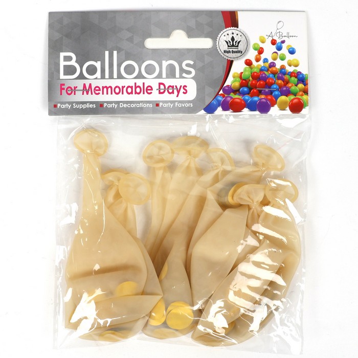 Шарики надувные, Латекс, 10 предметов, 12 inch, 1394-8, GS