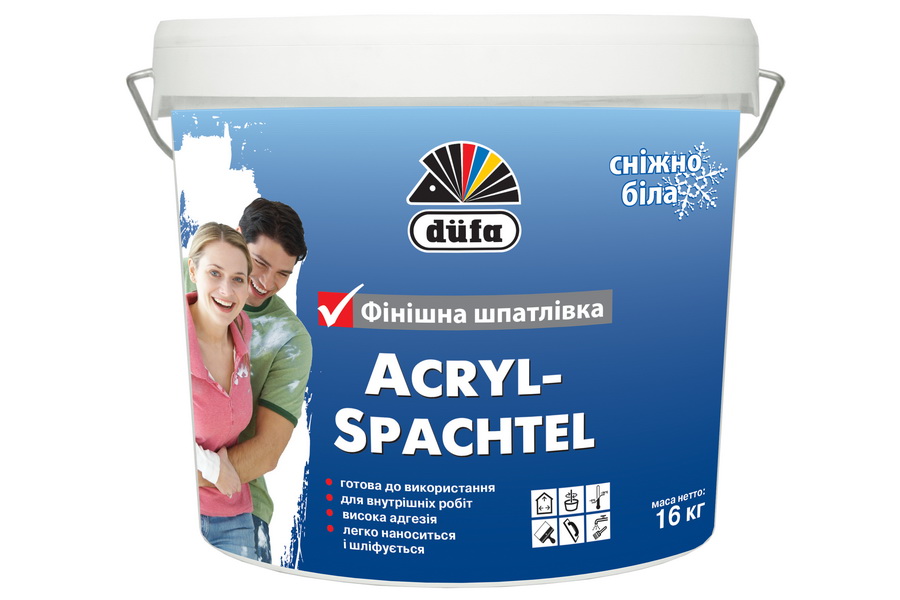 Шпаклевка финишная Acryl Spachtel белоснежная 1,5кг (уп.8шт)