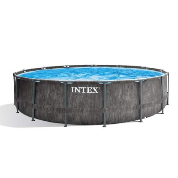 INTEX Бассейн GREYWOOD PRISM FRAME PREMIUM 457×122см, 16805Л, металлический каркас
