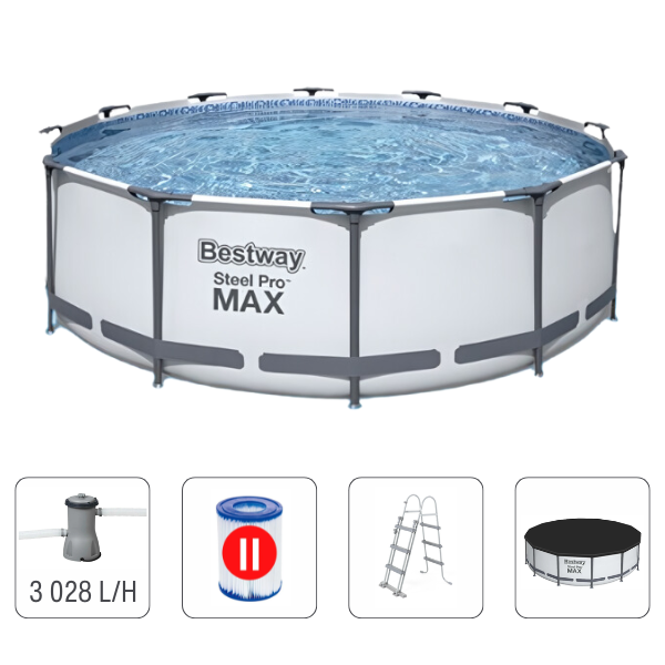Bestway Бассейн STEEL PRO MAX 396х122 см, 12690 Л, метал. каркас
