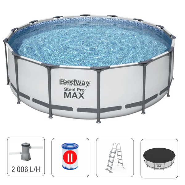 Bestway Бассейн STEEL PRO MAX 366х122 см, 10250 Л, метал. каркас