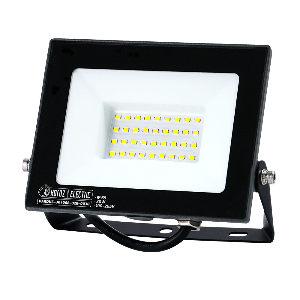 Прожектор светодиодный SMD LED (черный) 30W 6400K 3000 Lm IP65 PARDUS-30