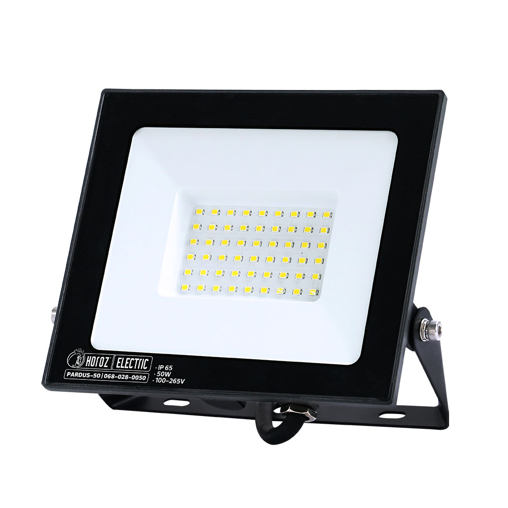 Прожектор светодиодный SMD LED (черный) 50W 6400K 5000 Lm IP65 PARDUS-50