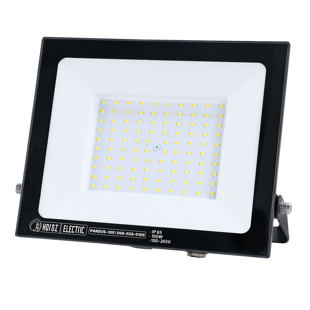 Прожектор светодиодный SMD LED (черный) 100W 6400K 10000Lm IP65 PARDUS-100