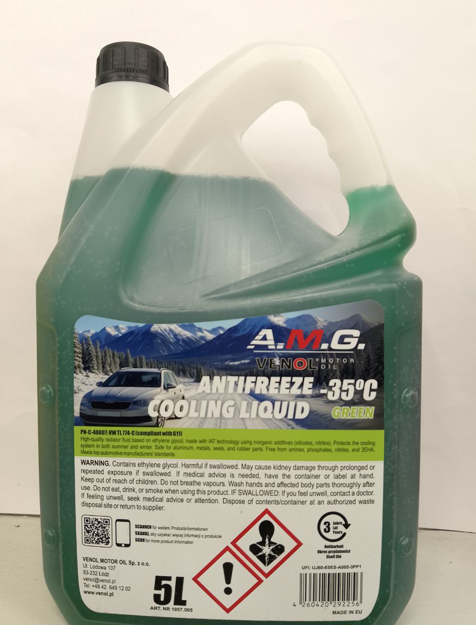 Антифриз AMG -35°C GREEN 5L