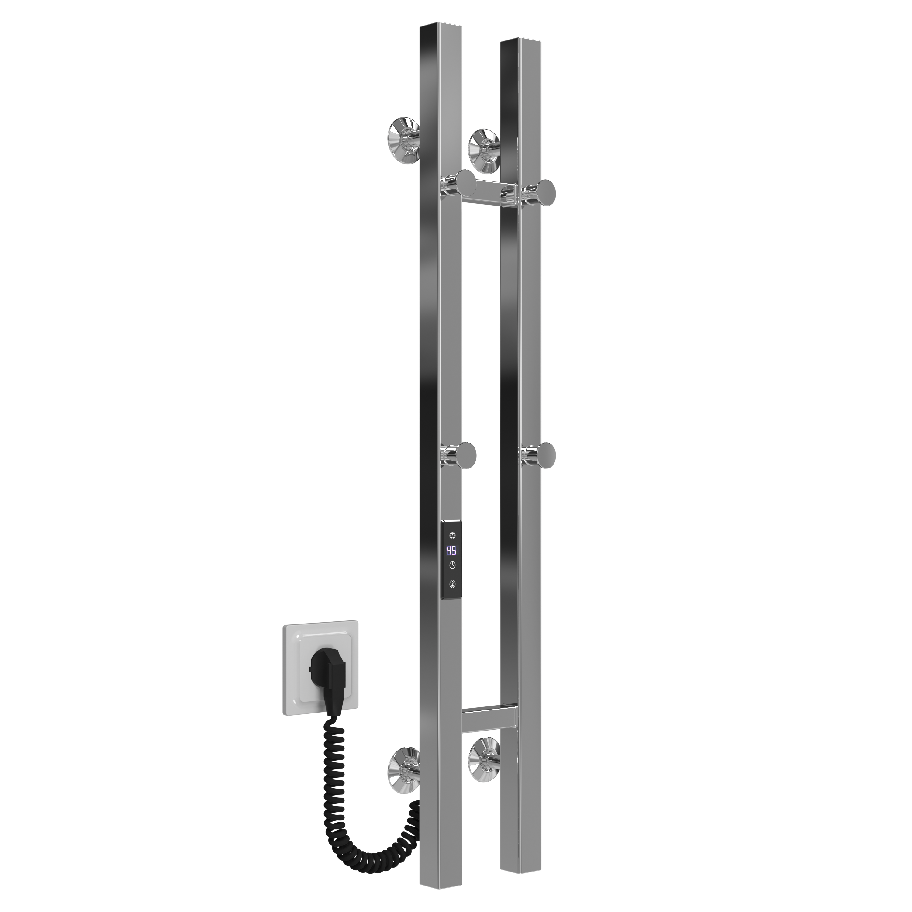 Полотенцесушитель электрический Gestiya P2 100*800 HeatPro (Хром, Правосторонний)