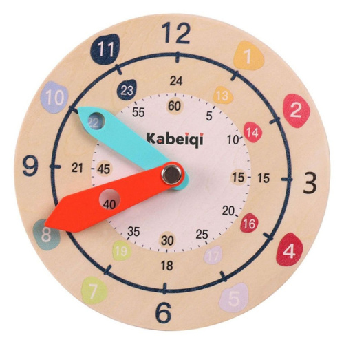 Часы деревянные обучающие