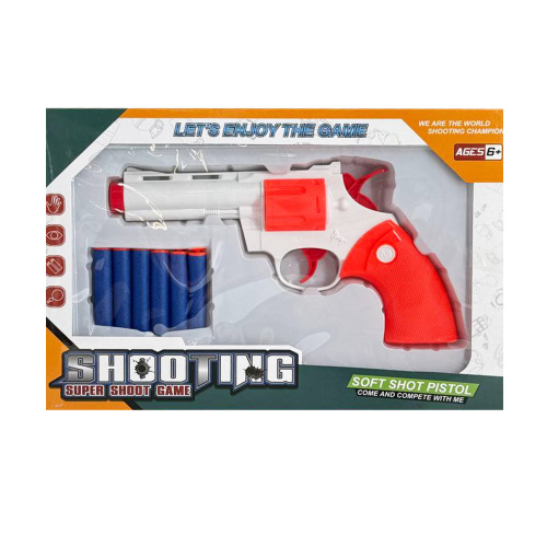 Набор игровой пистолет с наручниками, оранжевый