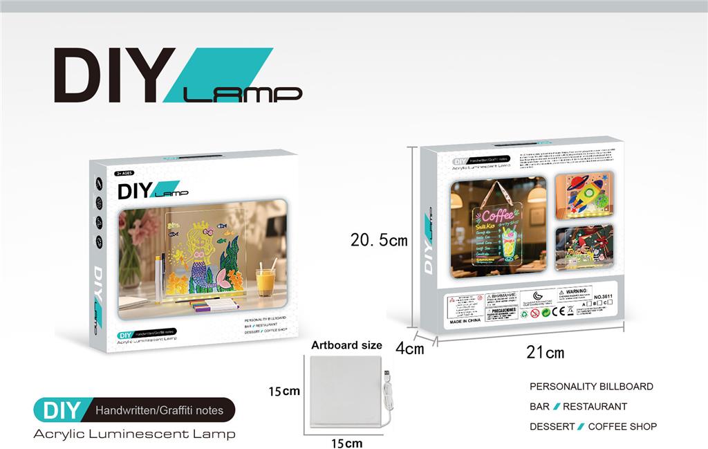 Доска для рисования с подсветкой LED 15 см