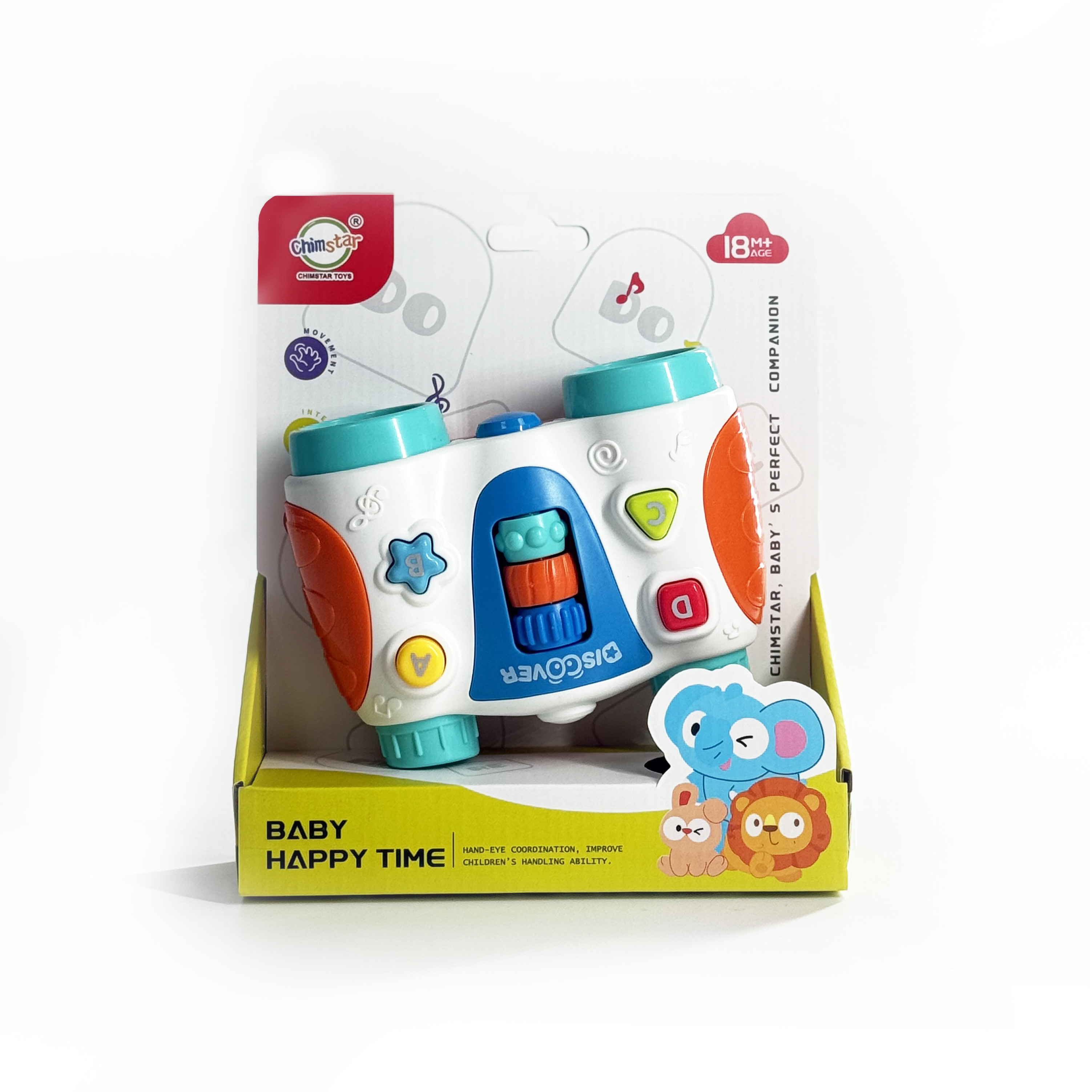 Бинокль со звуком, синий