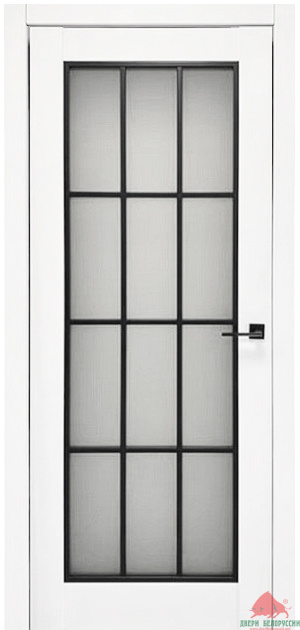 Дверное Полотно ПО 16.33 (У) (Белый гладкий (пп) БЗ) 20-7 B (сатин ЧР)