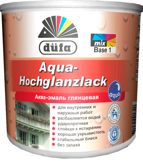 Аква-эмаль Agua-Hochglanzlack глянцевая 0,75л (уп.3шт)