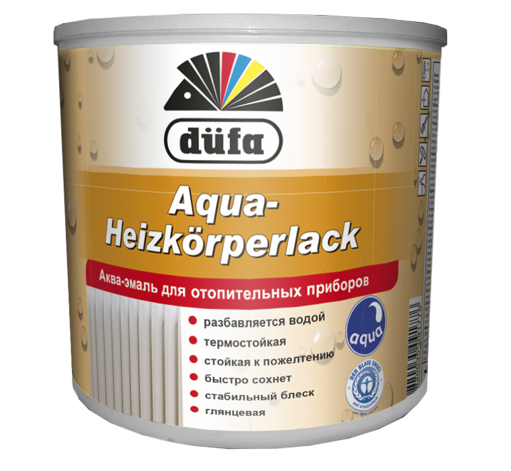 Аква-эмаль Aqua-Heizkorperlack для отопительных приборов 0,75л (уп.3шт)