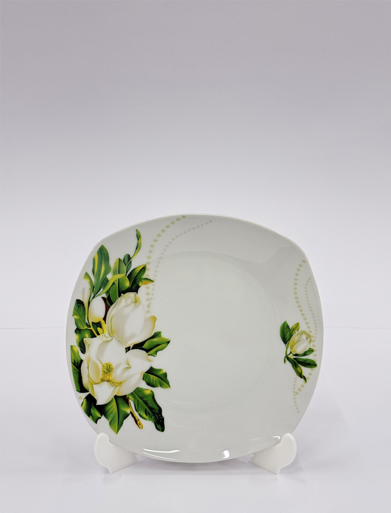 Тарелка обеденная квадратная d.8, 200мм (7882 Жасмин)