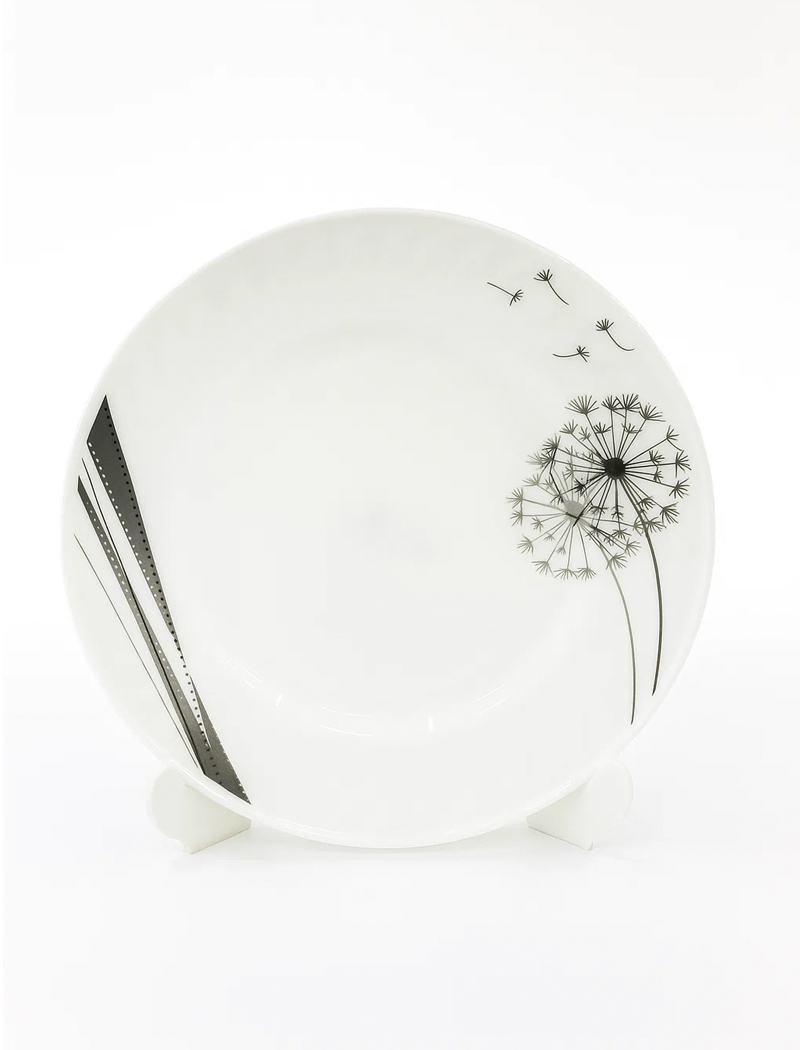 Тарелка обеденная круглая (стеклокерамика) d.9, 240мм (НР90-2 Одуванчик)