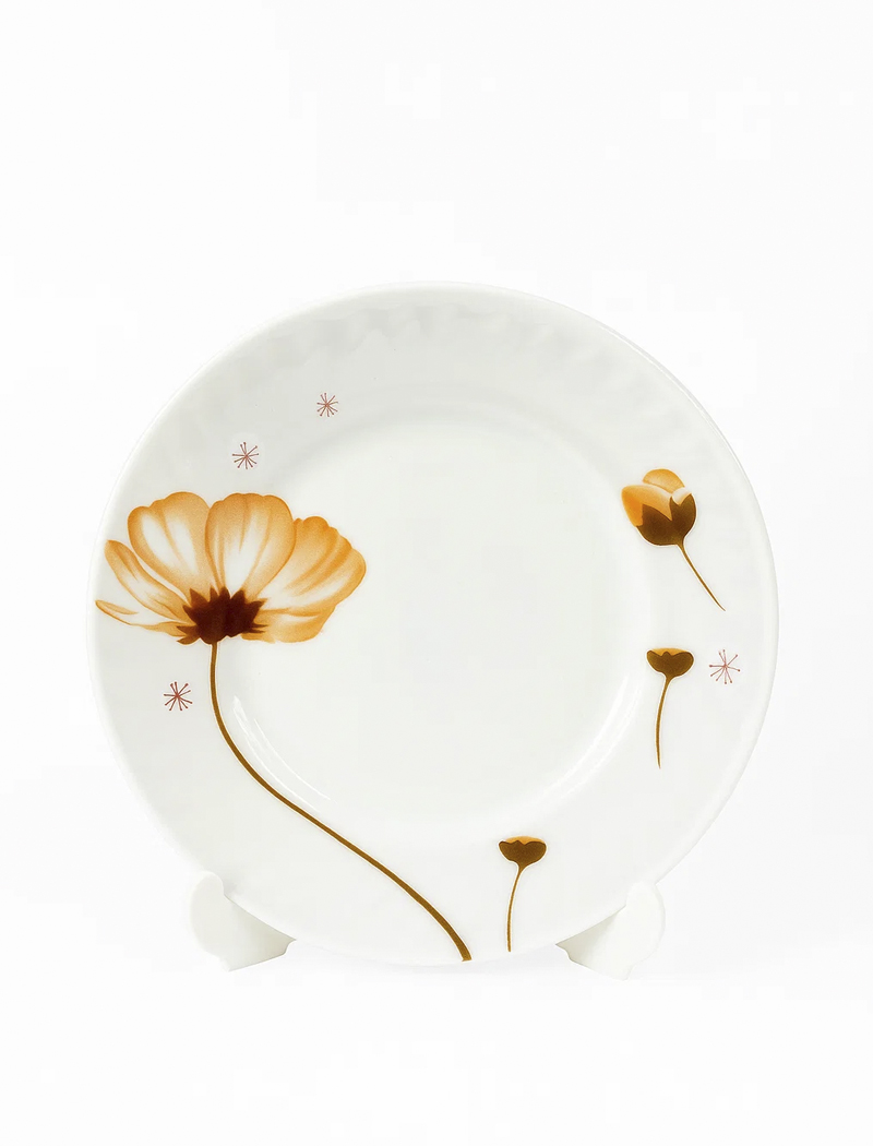 Тарелка обеденная круглая (стеклокерамика) d.8, 200мм (НР80-3 Нежный мак)