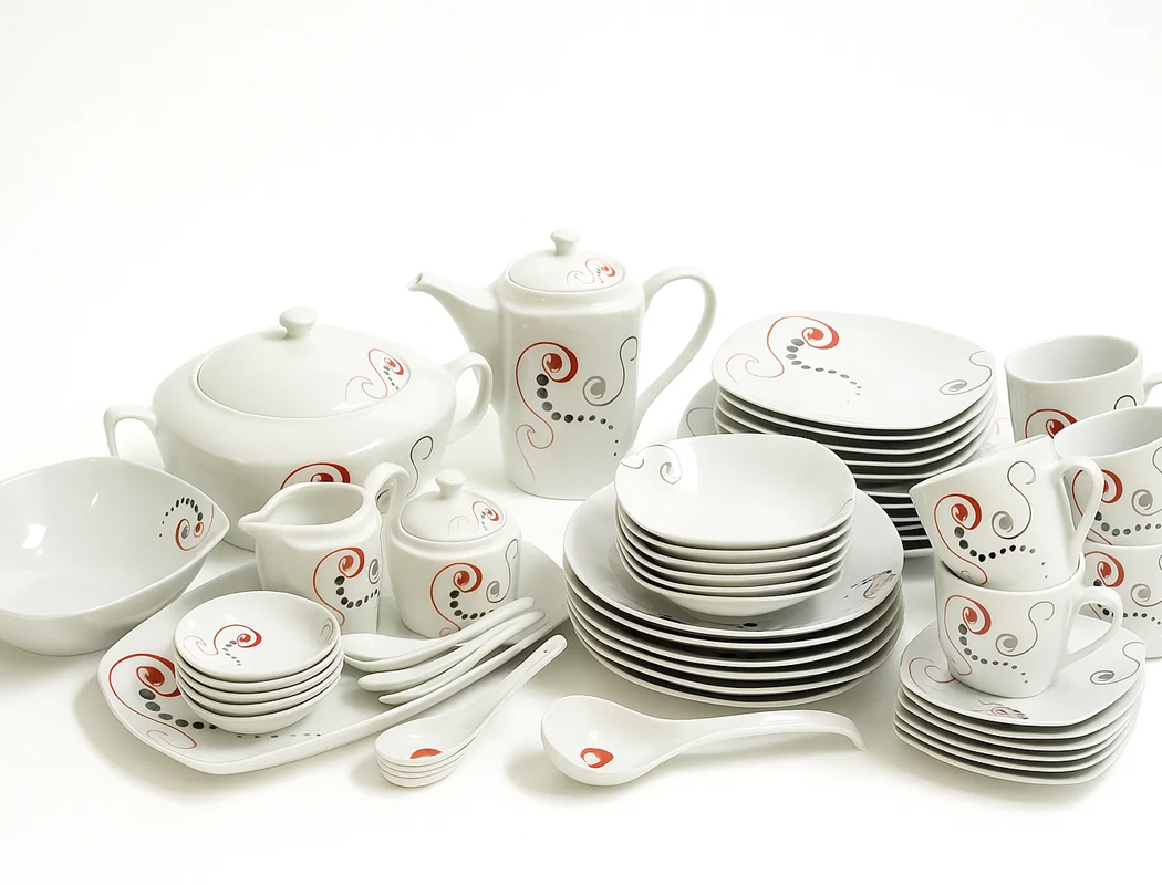 Набор столовый квадратный 72ед. YX-210602 ТМ Derbala