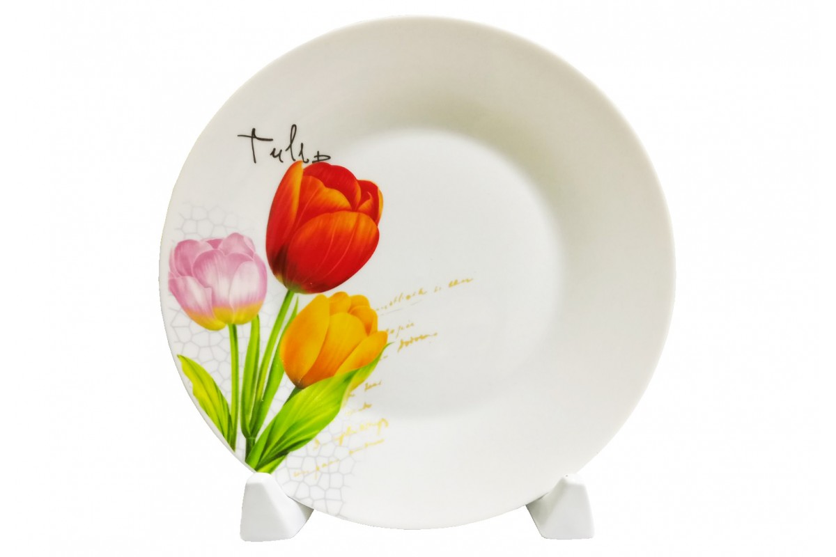 Тарелка обеденная круглая d.8, 200мм (8814 Тюльпан)