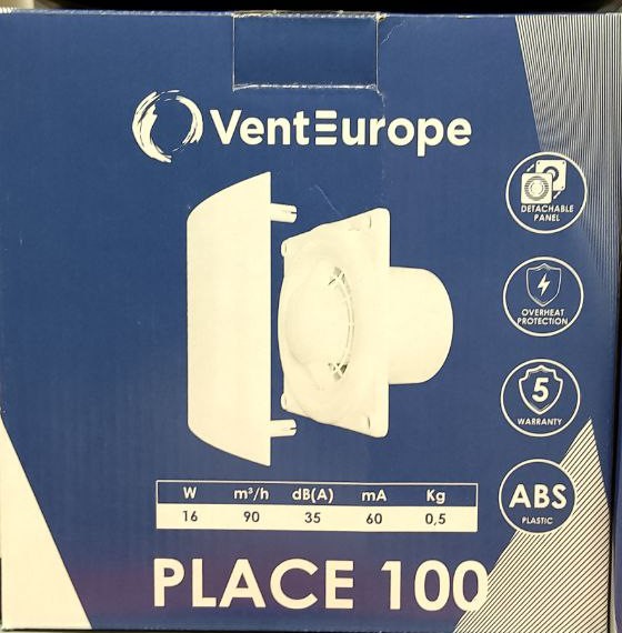Вентилятор PLACE D100 тяг.выкл. ТМ VENTEUROPE