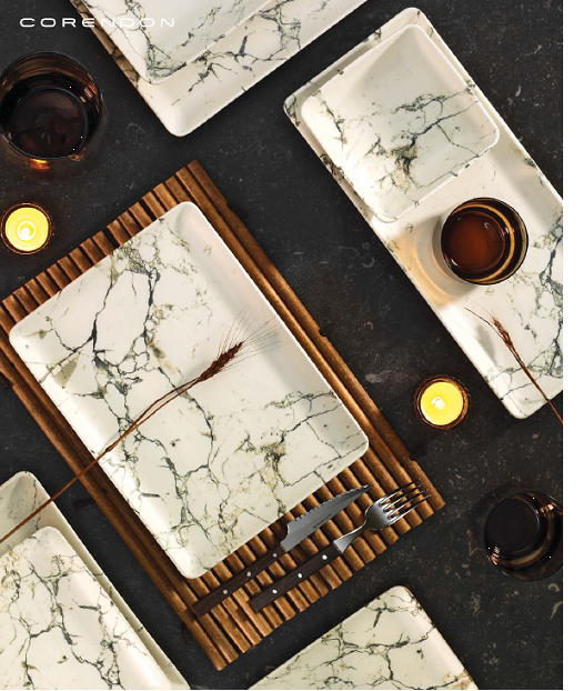 Тарелка плоская квадратная без полей 250мм, h25,5мм, фарфор BNTAN25DU893313