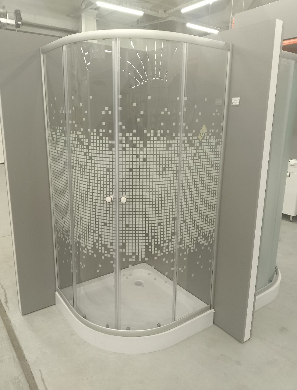 Кабина душевая белый мозаик S-90/15 90*90*(15) ТМ SANSA