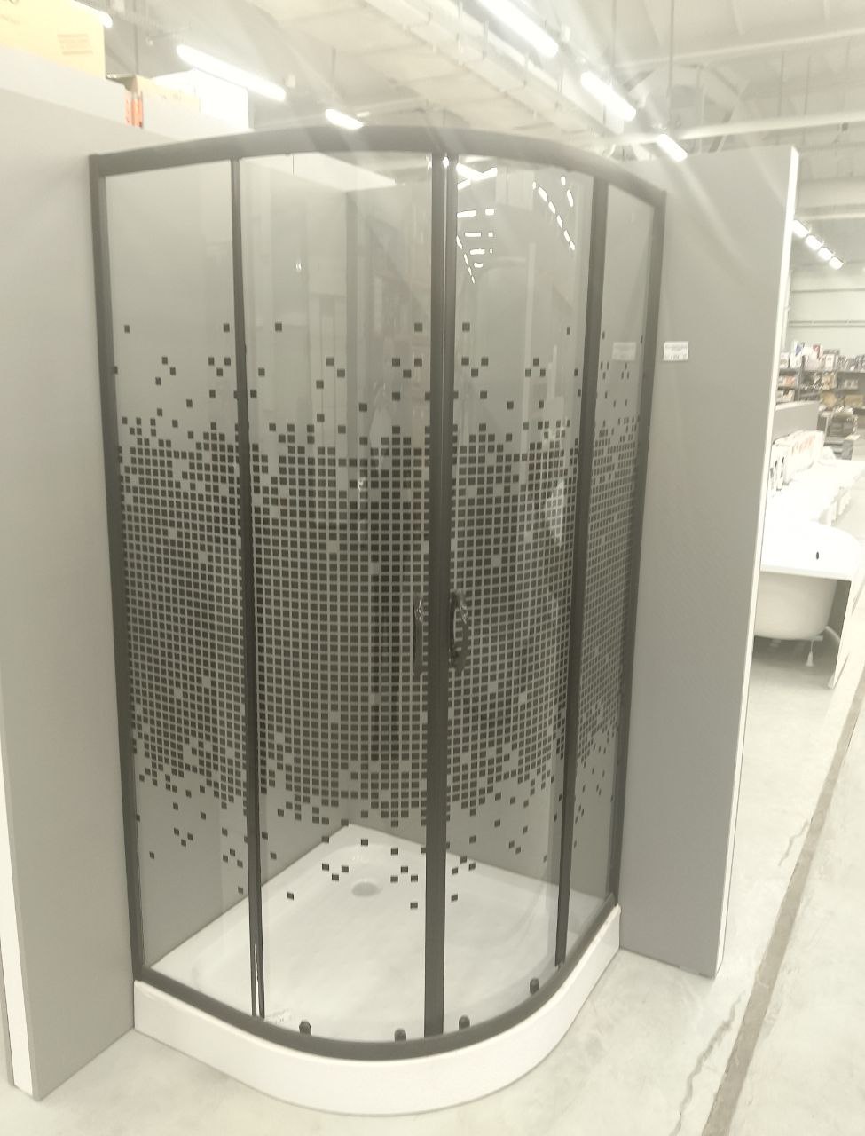 Кабина душевая черный мозаик S-90/15 90*90*(15) ТМ SANSA