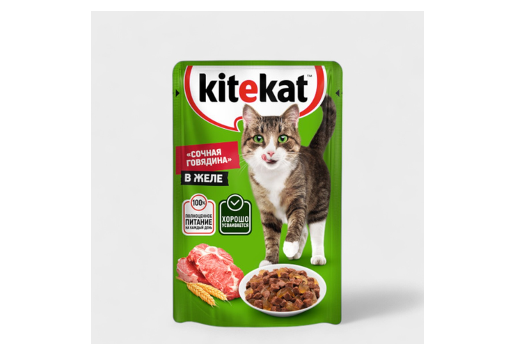 Корм KITEKAT желе говяд.85г