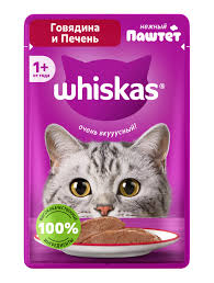 Корм WHISKAS паш.говяд/печ.75г
